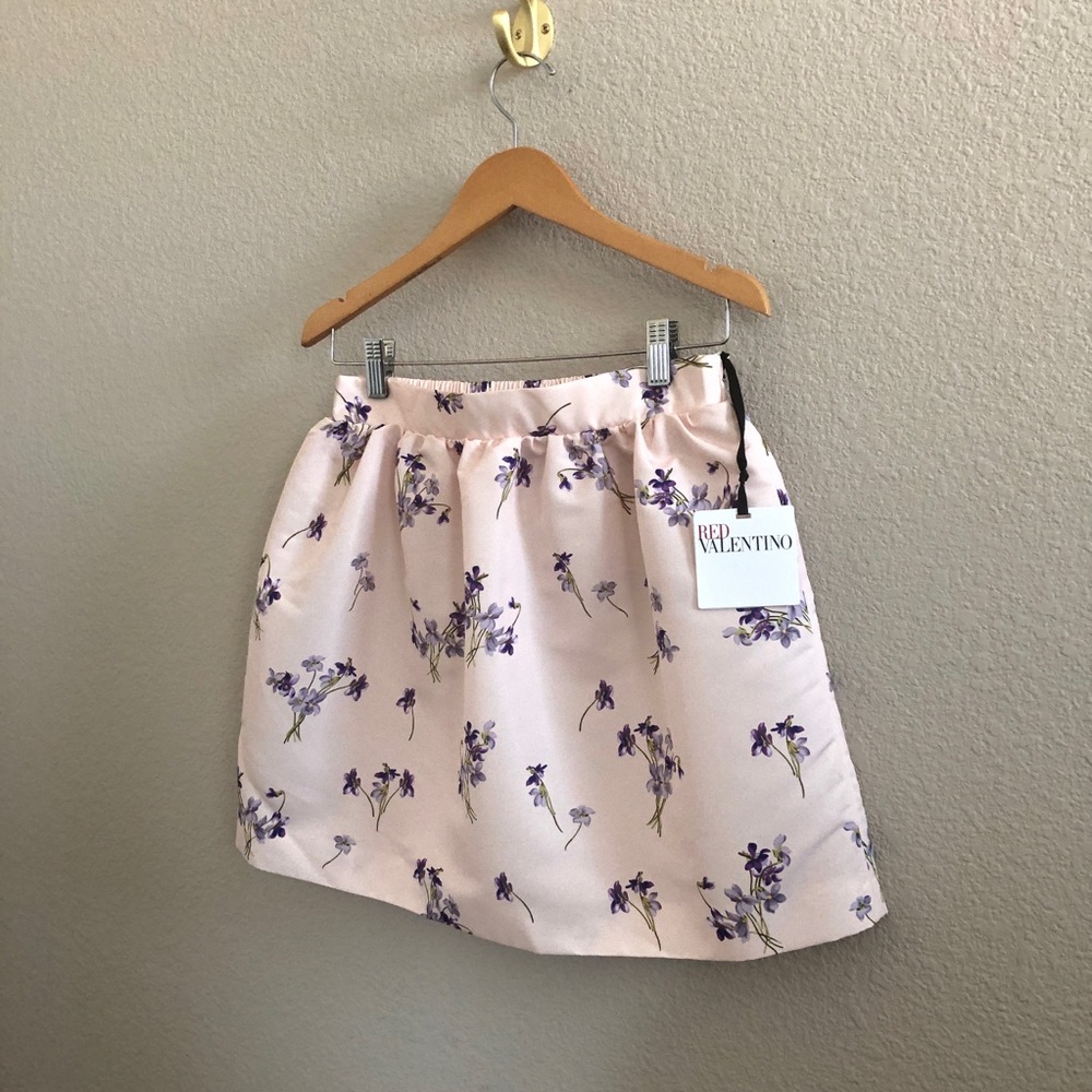 Red Valentino flared floral/print mini skirt - Picture 5 of 10